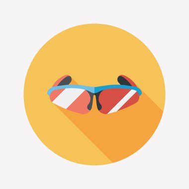 Uzun Gölge, eps10 Bisiklet gözlüğü düz simgesiyle