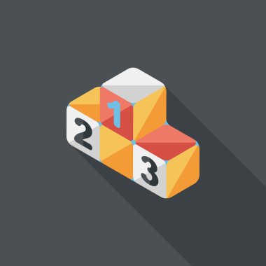 Uzun Gölge, eps10 ile kazanan podyum düz simgesi