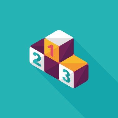 Uzun Gölge, eps10 ile kazanan podyum düz simgesi