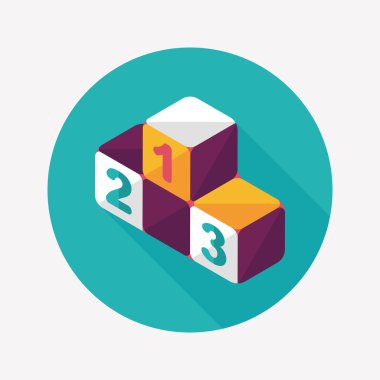 Uzun Gölge, eps10 ile kazanan podyum düz simgesi