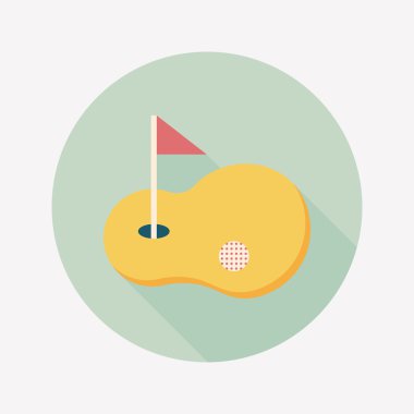 Uzun Gölge, eps10 Golf düz simgesi