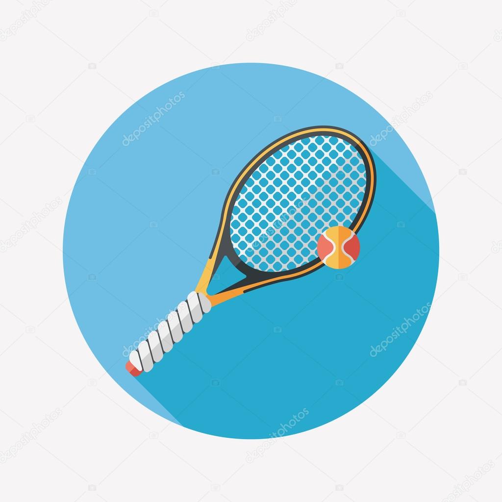 tennis flat icon with long shadow,eps10