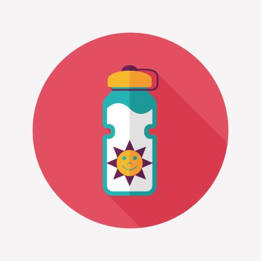 Uzun Gölge, eps10 ile spor su şişesi düz simgesi