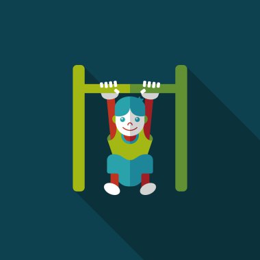 Yatay uzun gölge, eps10 ile düz simgesi bar asılı boy