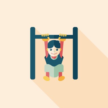 Yatay uzun gölge, eps10 ile düz simgesi bar asılı boy