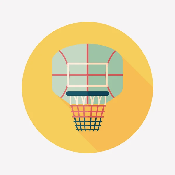 Basket ryggstöd flat ikonen med långa skugga, eps10 — Stock vektor