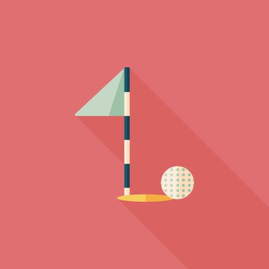 Uzun Gölge, eps10 Golf düz simgesi