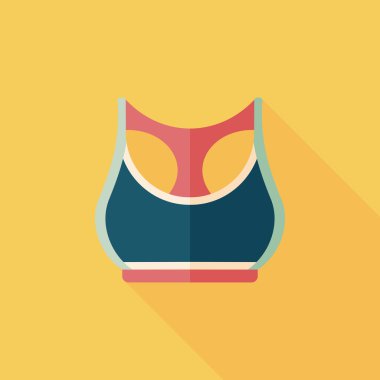 Spor yelek düz simgesi ile uzun gölge, eps10 tank