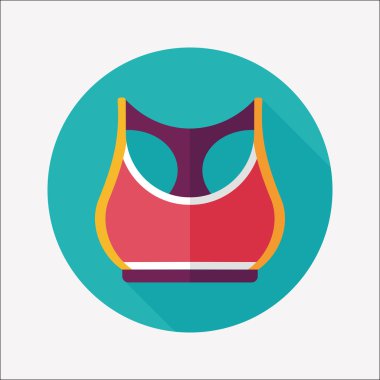 Spor yelek düz simgesi ile uzun gölge, eps10 tank