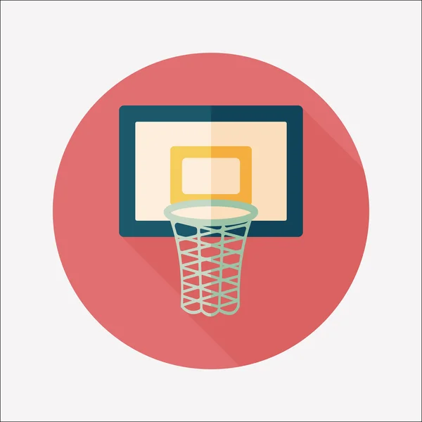 Basketball flat icon with long shadow,eps10 — Stock Vector