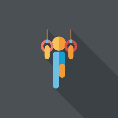 Yatay uzun gölge, eps10 ile düz simgesi bar asılı boy