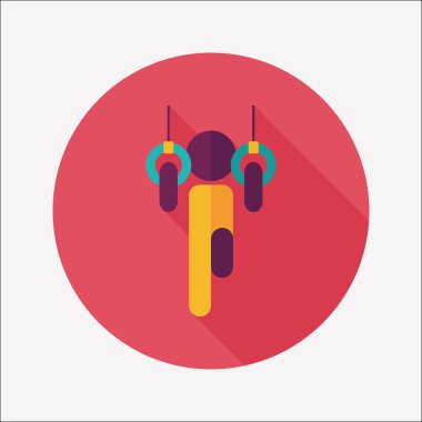 Yatay uzun gölge, eps10 ile düz simgesi bar asılı boy