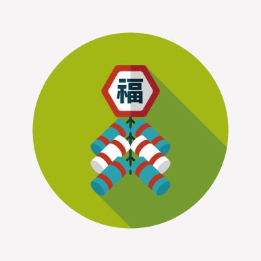 Çin yeni yılı düz simgesi, eps10, Çince festival couplets zekâ