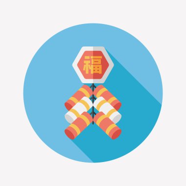 Çin yeni yılı düz simgesi, eps10, Çince festival couplets zekâ