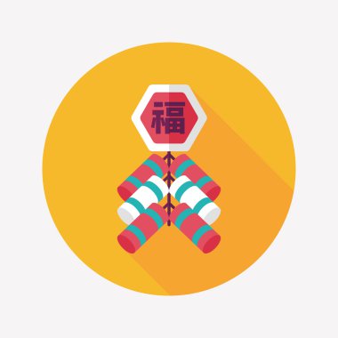 Çin yeni yılı düz simgesi, eps10, Çince festival couplets zekâ