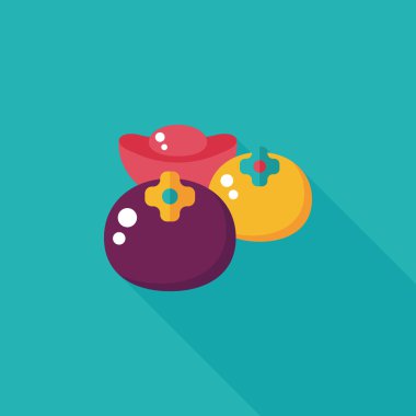 Çin yeni yılı uzun gölge, eps10, Çin şans ile düz simgesi