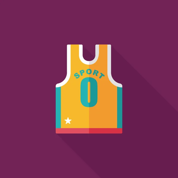 Basketbal kleding platte pictogram met lange schaduw, eps10 — Stockvector