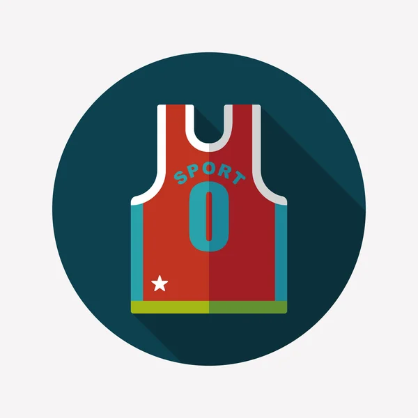 Basketbal kleding platte pictogram met lange schaduw, eps10 — Stockvector