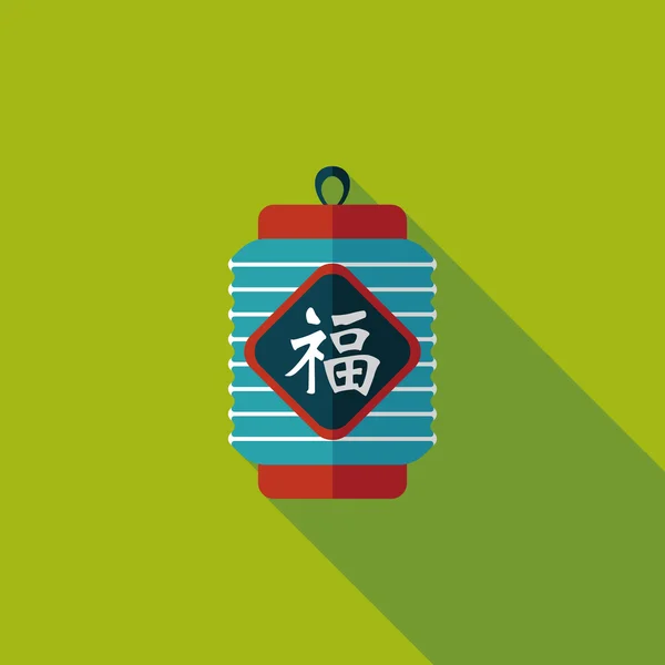 Китайський Новий рік плоских значок з довгу тінь, eps10, китайський festi — стоковий вектор