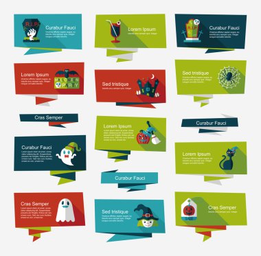 Cadılar Bayramı afiş düz arka plan belirleme