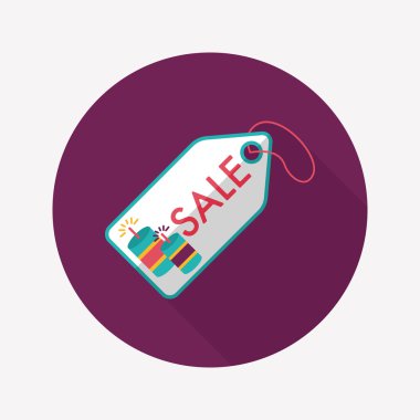 Çin yeni yılı satış düz simgesi ile uzun gölge, eps10