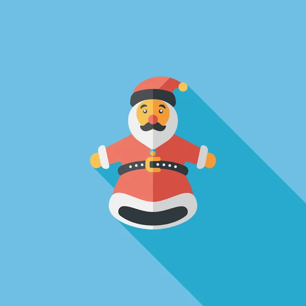 Santa Claus hand puppet flat icon with long shadow, eps10 — стоковый вектор