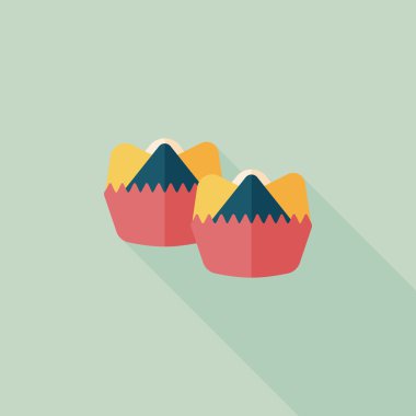 Çin yeni yılı düz uzun gölge, eps10, Çinli Buhar simgesi