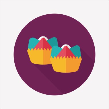 Çin yeni yılı düz uzun gölge, eps10, Çinli Buhar simgesi