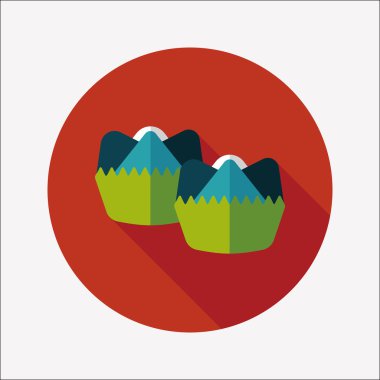 Çin yeni yılı düz uzun gölge, eps10, Çinli Buhar simgesi