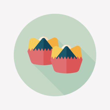 Çin yeni yılı düz uzun gölge, eps10, Çinli Buhar simgesi