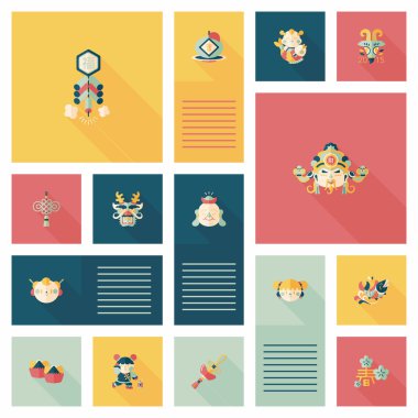 Çin yeni yılı düz UI arka plan, eps10