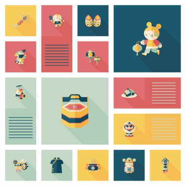 Çin yeni yılı düz UI arka plan, eps10