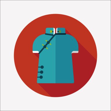 Uzun Gölge, eps10 ile Çin Cheongsam düz simgesi