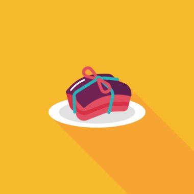 Çin yeni yılı uzun gölge, eps10, Çin cuisi ile düz simgesi