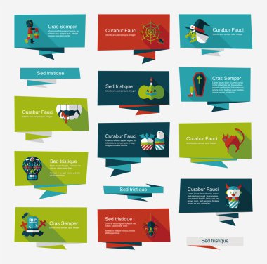 Cadılar Bayramı düz afiş arka plan, eps10 ayarla