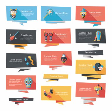 Cadılar Bayramı düz afiş arka plan, eps10 ayarla