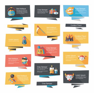 Cadılar Bayramı düz afiş arka plan, eps10 ayarla