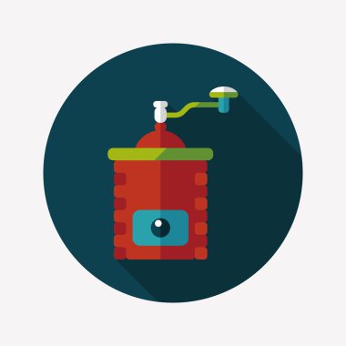 Uzungölgeli kahve makinesi düz simgesi, eps10