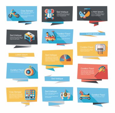 Oyuncak düz afiş arka plan ayarlamak, eps10