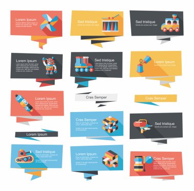 Oyuncak düz afiş arka plan ayarlamak, eps10