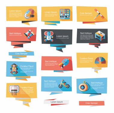 Oyuncak düz afiş arka plan ayarlamak, eps10