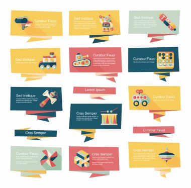 Oyuncak düz afiş arka plan ayarlamak, eps10