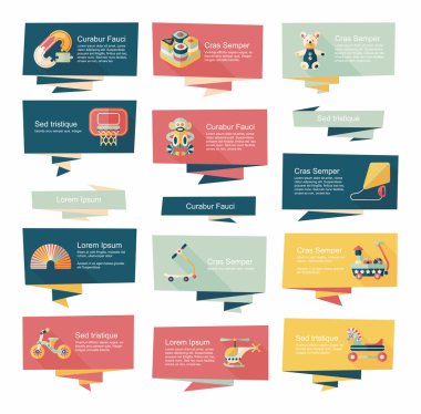 Oyuncak düz afiş arka plan ayarlamak, eps10