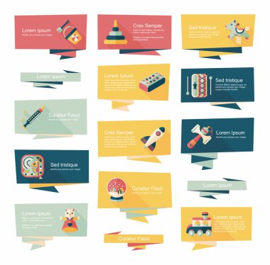 Oyuncak düz afiş arka plan ayarlamak, eps10