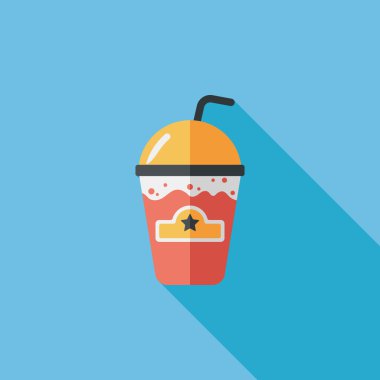 Uzun Gölge, eps10 ile frappucino düz simgesi