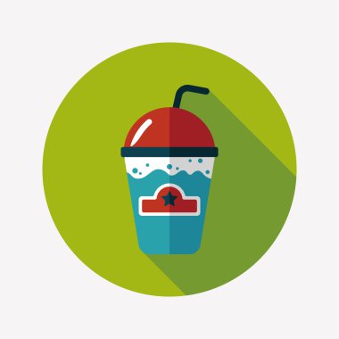 Uzun Gölge, eps10 ile frappucino düz simgesi