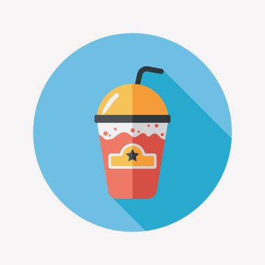 Uzun Gölge, eps10 ile frappucino düz simgesi