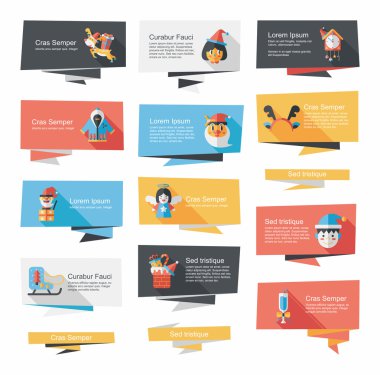 Noel düz afiş arka plan ayarlamak, eps10