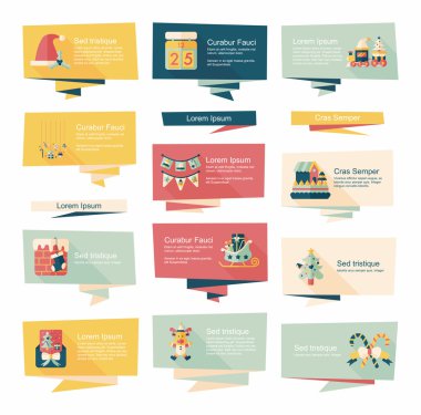 Noel düz afiş arka plan ayarlamak, eps10