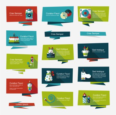 doğum günü düz afiş arka plan ayarlamak, eps10